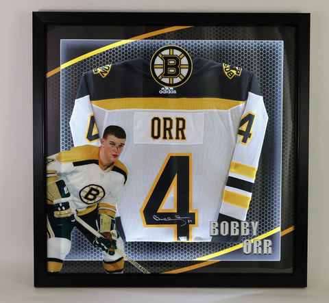 Bobby Orr Signed Boston Bruins Hockey Adidas Jersey Shadow Box Lights Fanatics