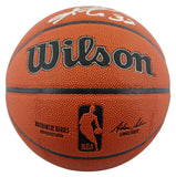 Jazz Karl Malone Authentic Signed Wilson Basketball Autographed BAS Witnessed