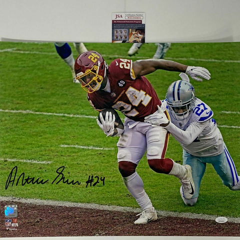 Autographed/Signed ANTONIO GIBSON Washington Football Team 16x20 Photo JSA COA 1