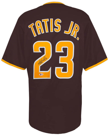 Fernando Tatis Jr. Signed Brown Custom Baseball Jersey - (BECKETT COA)