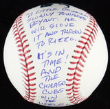 Pat Hughes Signed Official M.L. Baseball "Extensive Inscriptions"(Beckett)