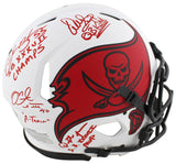 Bucs SB 37 Sapp, Brooks, Alstott +1 Signed Lunar F/S Speed Proline Helmet BAS W