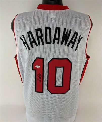 Tim Hardaway Signed Miami Heat White Jersey (JSA COA) 1989 1st Round Pick