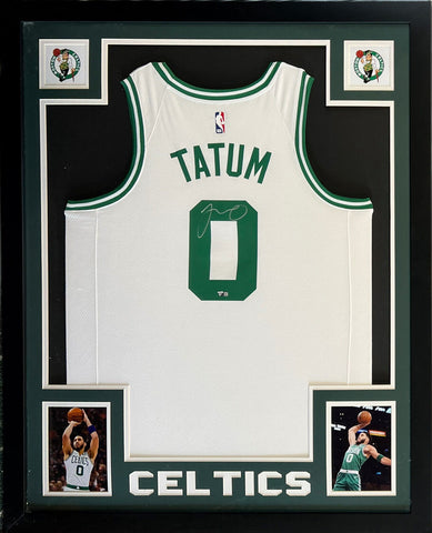 Jayson Tatum signed Celtics #0 NBA Nike Jersey Framed Autograph Fanatics Coa