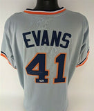 Darrell Evans Signed Detroit Jersey (Beckett Hologram) 1984 Tigers 1B, 3B, D.H.