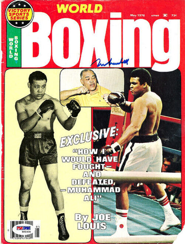 Muhammad Ali Autographed Signed Boxing World Magazine Cover PSA/DNA #S01635