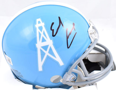 Earl Campbell Signed Houston Oilers 60-62 TB Mini Helmet - Beckett W Hologram