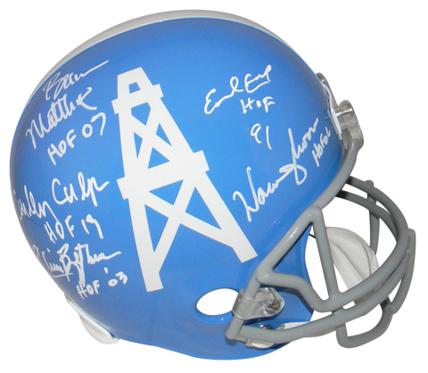 EARL CAMPBELL WARREN MOON MATTHEWS BETHEA CULP SIGNED HOUSTON OILERS F/S HELMET