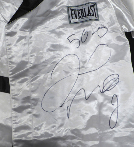 Floyd Mayweather Autographed Signed White Everlast Robe "50-0" JSA #WPP568081