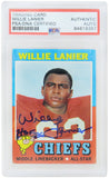 Willie Lanier autographed Chiefs 1971 Topps Rookie Card #114 w/HOF (PSA/DNA)