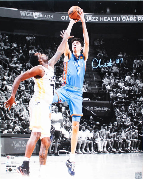 Autographed/Signed Chet Holmgren Oklahoma City Thunder 16x20 Photo Beckett COA