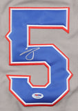 Willie Calhoun Signed Rangers Majestic Jersey (PSA) Texas Left Fielder 2017/2022