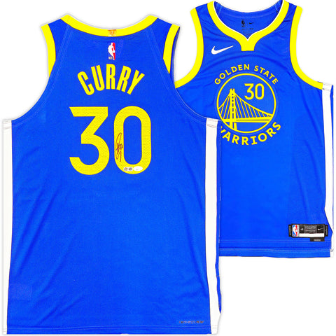 WARRIORS STEPHEN CURRY AUTOGRAPHED NIKE AUTHENTIC ICON JERSEY 48 JSA 235686