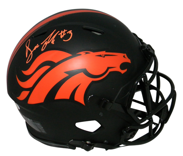 DREW LOCK SIGNED DENVER BRONCOS ECLIPSE FULL SIZE SPEED AUTHENTIC HELMET JSA