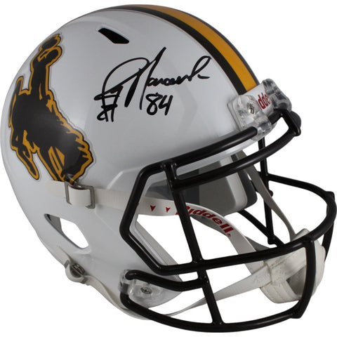 Jay Novacek Autographed/Signed Wyoming Cowboys F/S Helmet Beckett Witness 49300