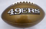 JOE MONTANA AUTOGRAPHED SAN FRANCISCO 49ERS GOLD LOGO FOOTBALL BECKETT 182279