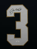 JOE MONTANA (Notre Dame Irish blue TOWER) Signed Autographed Framed Jersey JSA