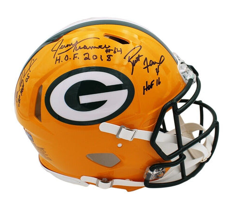 Brett Favre, Jerry Kramer & 5 Multi-Signed Green Bay Packers Speed Auth Helmet