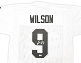 LAS VEGAS RAIDERS TYREE WILSON AUTOGRAPHED WHITE JERSEY BECKETT WITNESS 217963