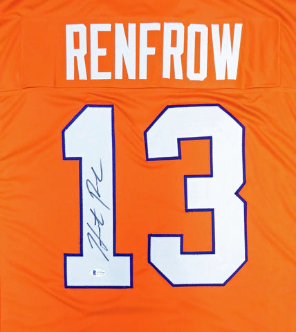 CLEMSON TIGERS HUNTER RENFROW AUTOGRAPHED ORANGE JERSEY BECKETT BAS 185734