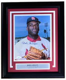 Bob Gibson Signed Framed 8x10 St. Louis Cardinals Photo JSA