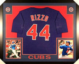 Anthony Rizzo Signed Chicago Cubs 35x43 Custom Framed Jersey (JSA COA)