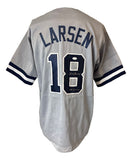 Don Larsen New York Signed Gray Baseball Jersey 1956 WS MVP Inscribed JSA