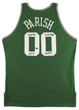 Celtics Robert Parish "4x Insc" Signed 93-94 Champion Pro Cut Green Jersey BAS W