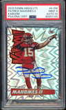 2019 Panini Absolute KABOOM! #K-PM Patrick Mahomes Auto PSA 9/10 MINT