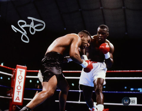 Buster Douglas Autographed 8x10 Tyson KO Photo- Beckett W Hologram *Silver