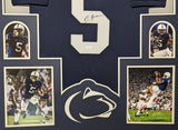 FRAMED PENN STATE NITTANY LIONS DAESEAN HAMILTON AUTOGRAPHED JERSEY JSA