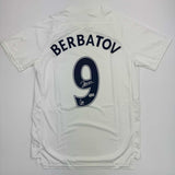 Autographed/Signed Dimitar Berbatov Real Madrid White Soccer Jersey Beckett COA