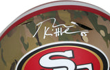 George Kittle Signed San Francisco 49ers Authentic Camo Speed Helmet BAS 30010