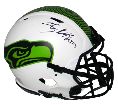 SHAUN ALEXANDER SIGNED SEATTLE SEAHAWKS LUNAR AUTHENTIC SPEED HELMET BECKETT