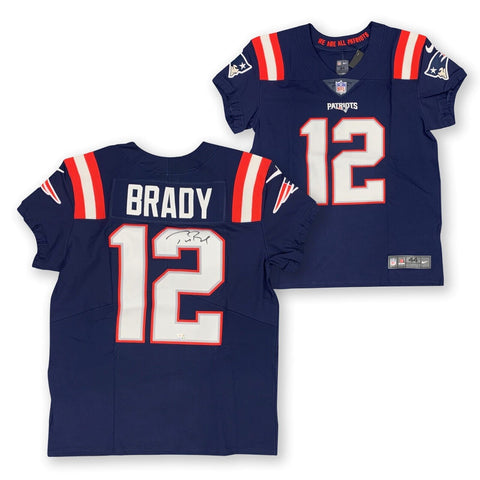 Tom Brady Autographed New England Patriots Nike Elite Football Jersey Fanatics