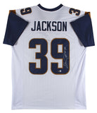 Steven Jackson Authentic Signed White Pro Style Jersey Autographed BAS Witnessed