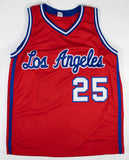 Danny Manning Signed Los Angeles Clippers Red Jersey (JSA COA)#1 Overall Pk 1988