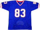 BUFFALO BILLS ANDRE REED AUTOGRAPHED SIGNED BLUE JERSEY JSA STOCK #234556