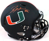 Ray Lewis Signed Hurricanes Black Night Authentic F/S Helmet- Beckett W *Orange