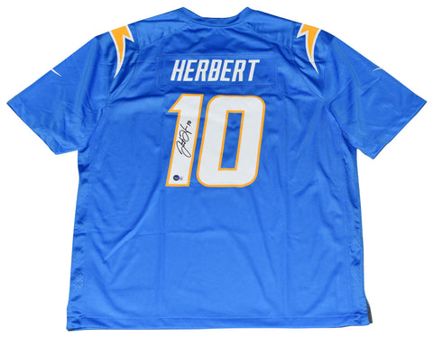 JUSTIN HERBERT AUTOGRAPHED LOS ANGELES CHARGERS #10 NIKE JERSEY BECKETT