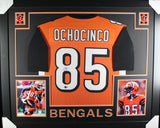 CHAD JOHNSON (Bengals orange SKYLINE) Signed Autographed Framed Jersey Beckett