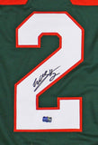 Willis McGahee Signed University of Miami Custom Green Jersey