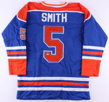 Steve Smith Signed Edmonton Oilers Jersey (Beckett COA) 3x Stanley Cup Winner