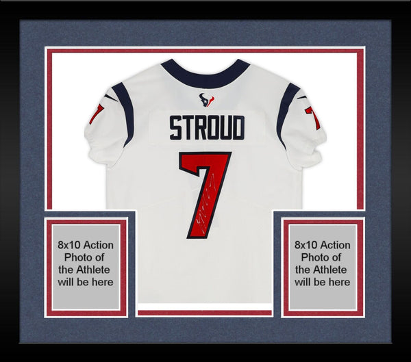 Framed C.J. Stroud Houston Texans Autographed White Nike Elite Jersey