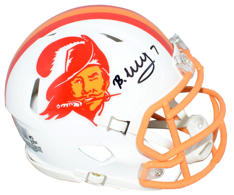 BUCKY IRVING SIGNED TAMPA BAY BUCCANEERS WHITE SPEED MINI HELMET BECKETT