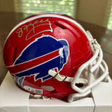 JIM KELLY SIGNED AUTOGRAPHED BUFFALO BILLS RED MINI HELMET BECKETT