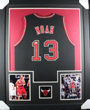 JOAKIM NOAH (Bulls black TOWER) Signed Autographed Framed Jersey JSA