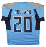 Tony Pollard Authentic Signed Light Blue Pro Style Jersey BAS Witnessed 1