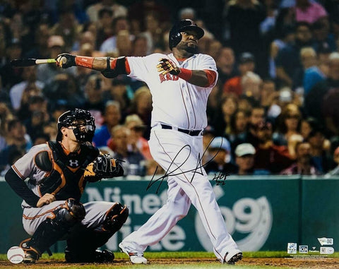 DAVID ORTIZ Autographed "HOF 22" Boston Red Sox 16" x 20" Photograph FANATICS