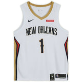 ZION WILLIAMSON Autographed New Orleans Pelicans Nike White Jersey FANATICS